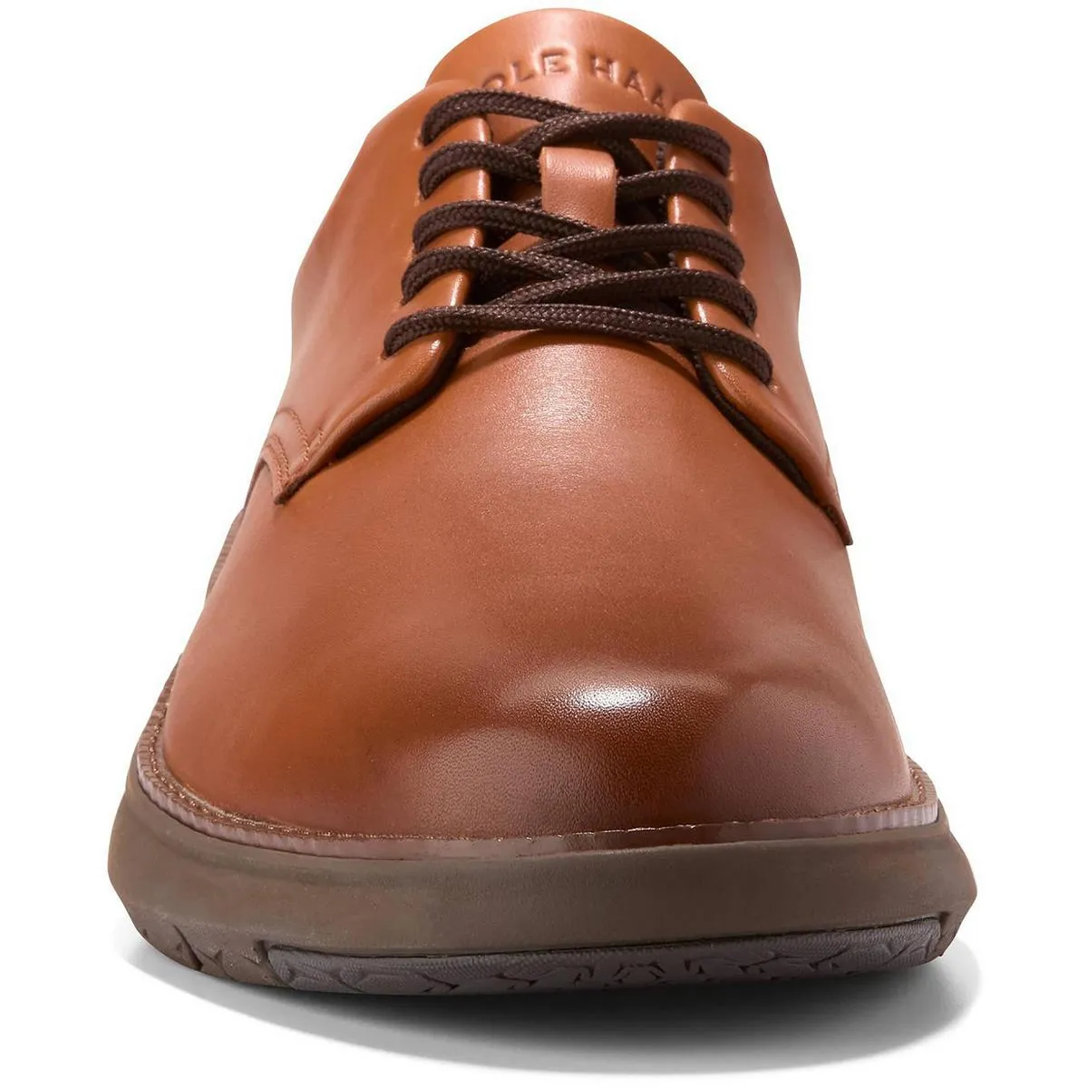 Mens Solid Faux Leather Oxfords