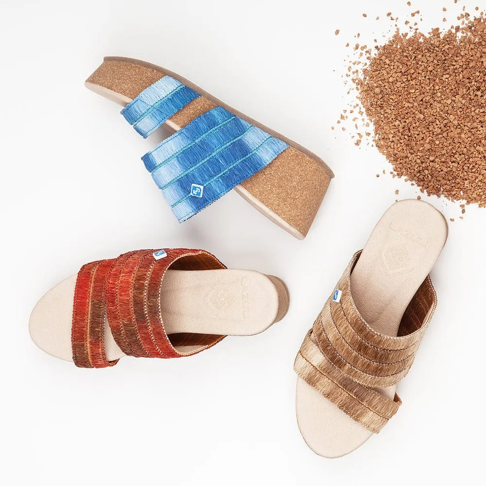 My Cork Vegan Wedge Sandals | Brick