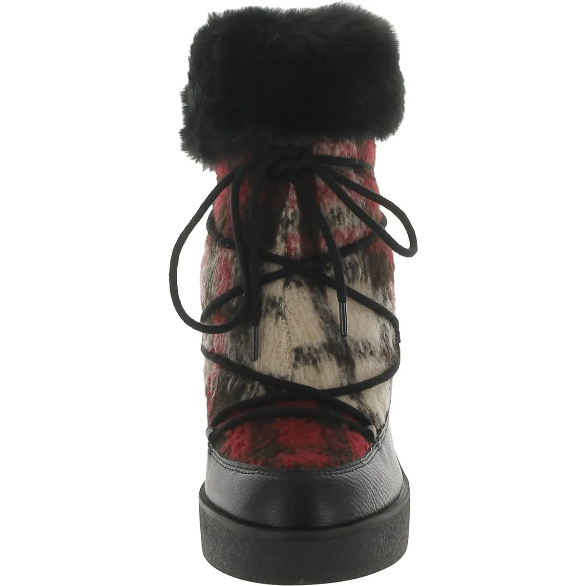 Myina Womens Faux Leather Winter & Snow Boots