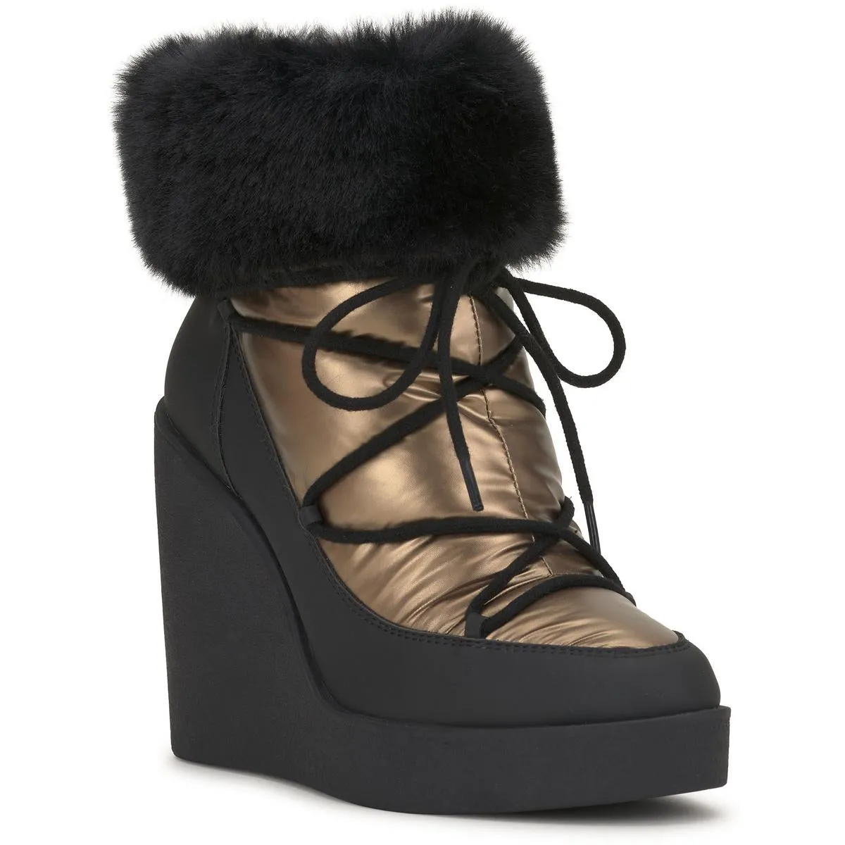 Myina Womens Faux Leather Winter & Snow Boots