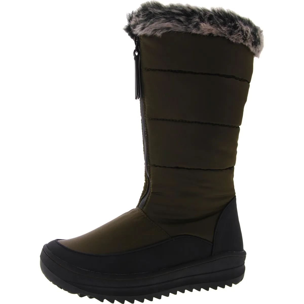 Nordic Womens Below the Knee Faux Fur Lined Winter Boots