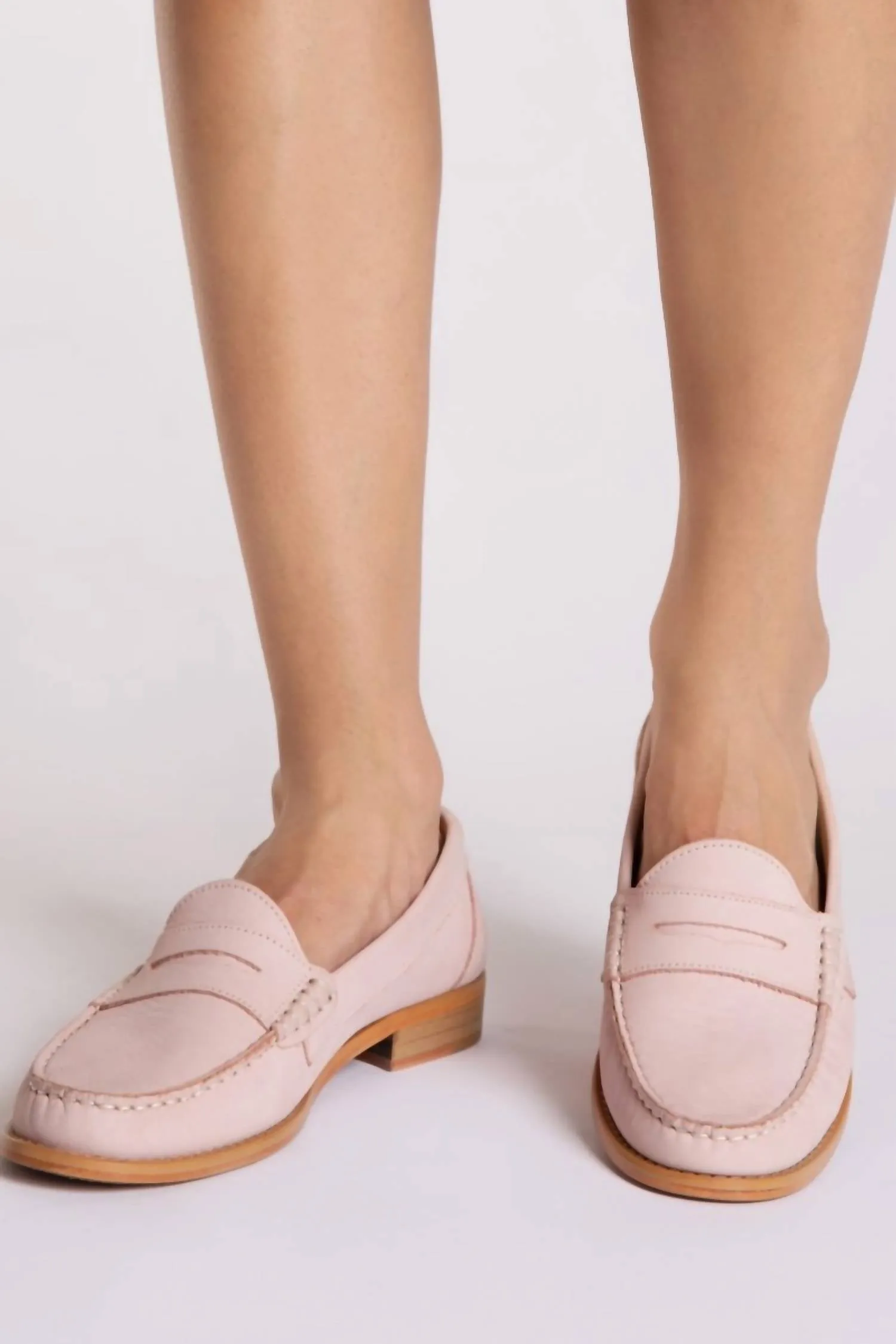Nubuck Loafer In Powder Pink