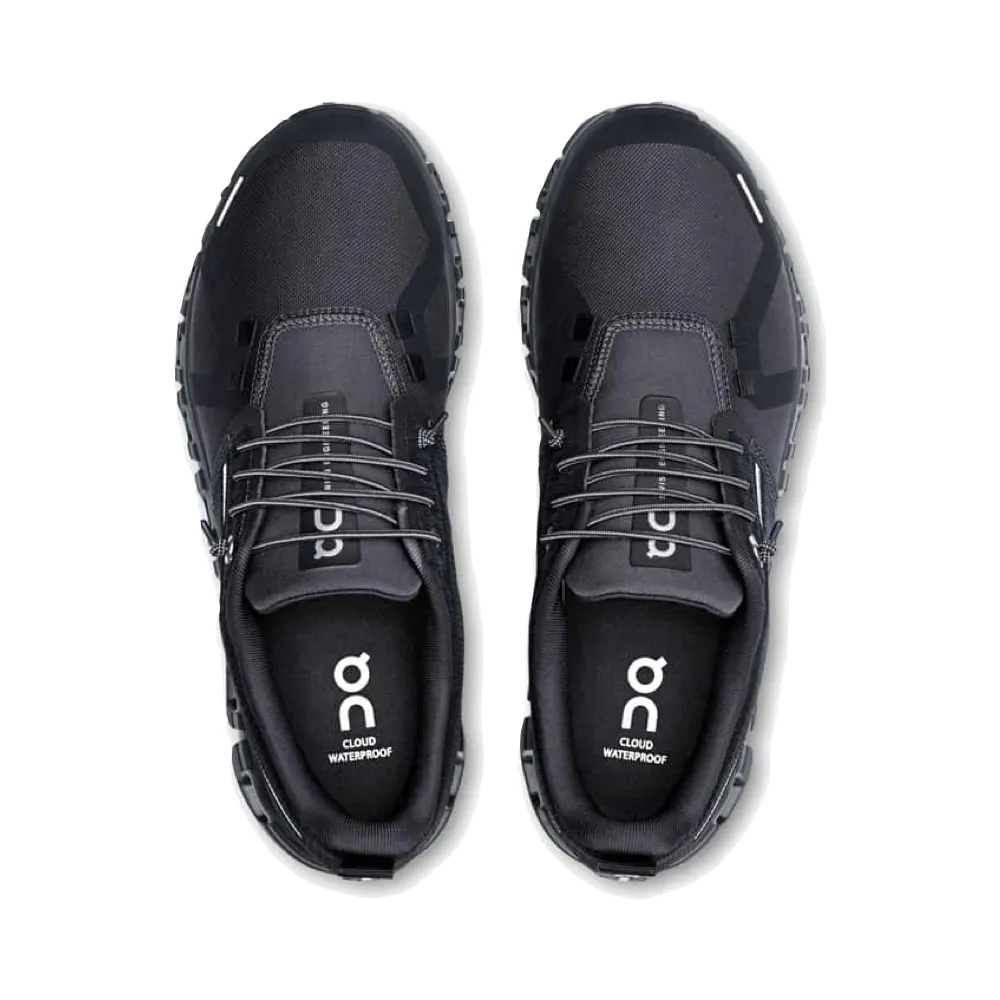 On Women's Cloud 6 Waterproof Sneaker in Black/Black