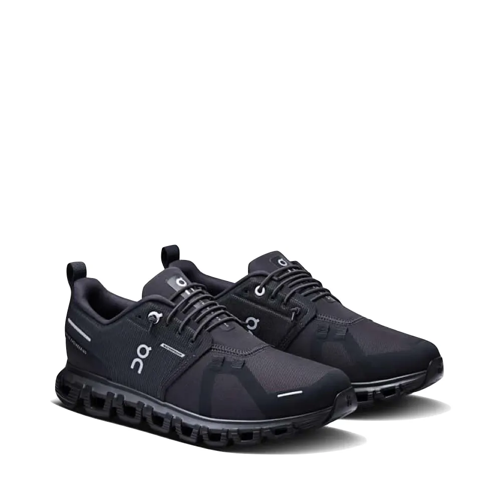On Women's Cloud 6 Waterproof Sneaker in Black/Black
