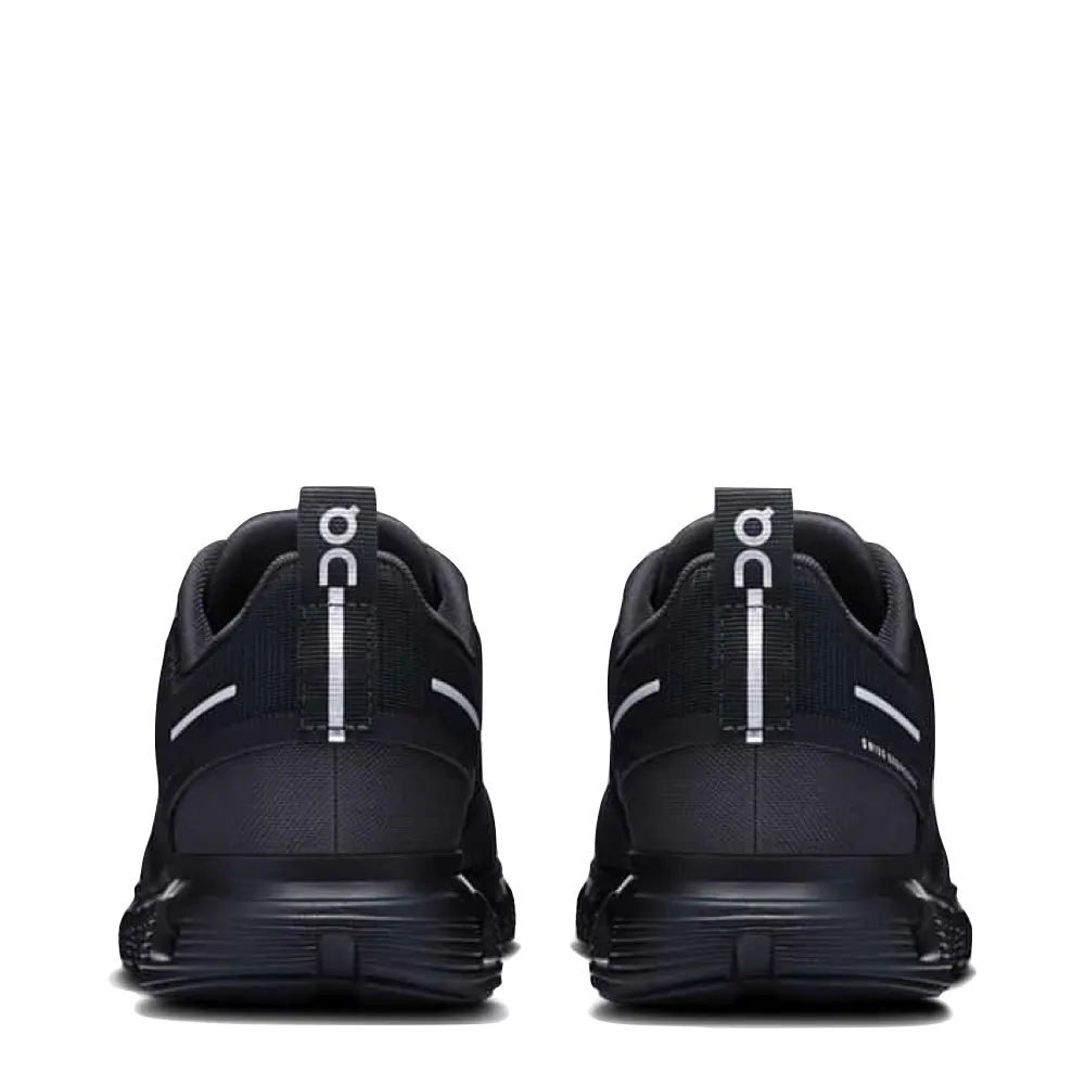On Women's Cloud 6 Waterproof Sneaker in Black/Black
