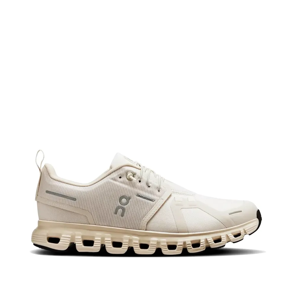 On Women's Cloud 6 Waterproof Sneaker in Pearl/Cream