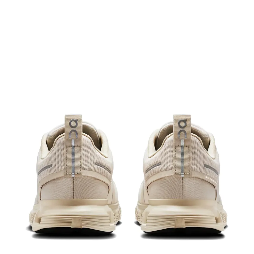 On Women's Cloud 6 Waterproof Sneaker in Pearl/Cream