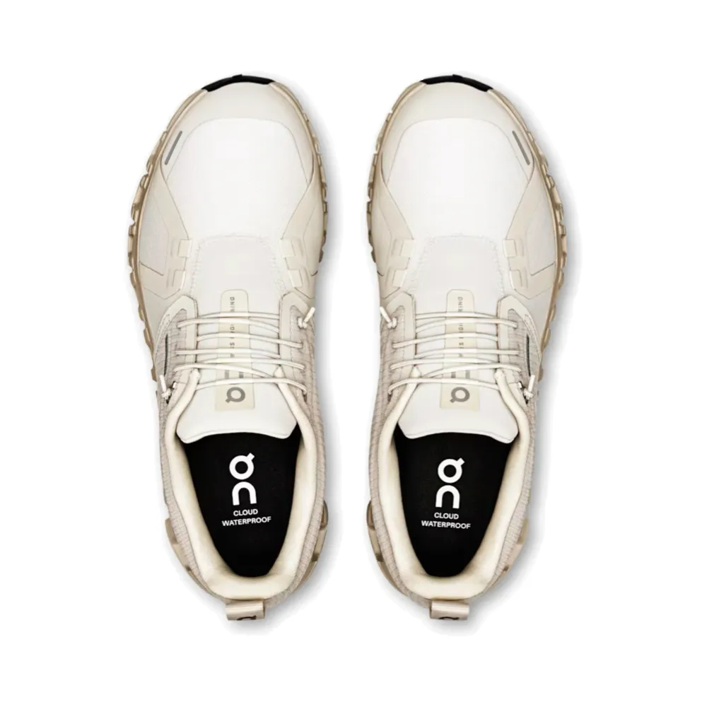 On Women's Cloud 6 Waterproof Sneaker in Pearl/Cream