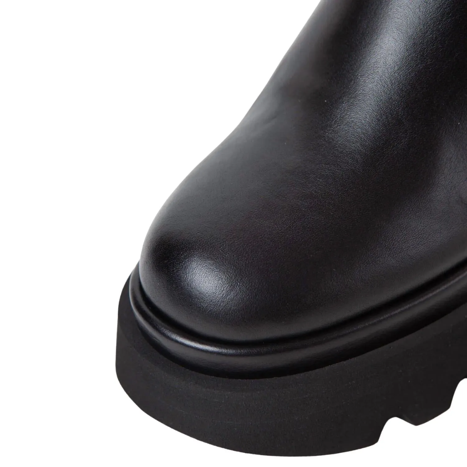 Osian Leather Ankle Boot In Iris Black