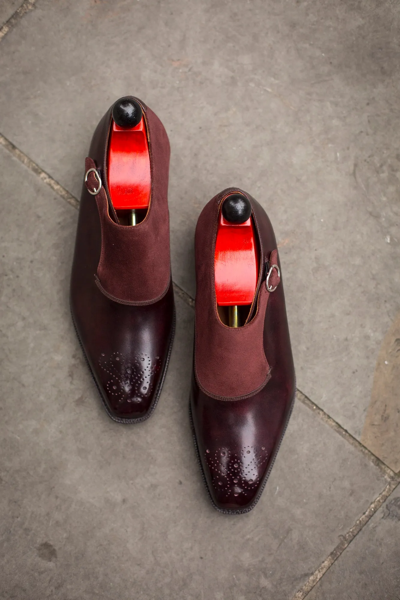 Overlake - MTO - Sangria Calf / Burgundy Suede