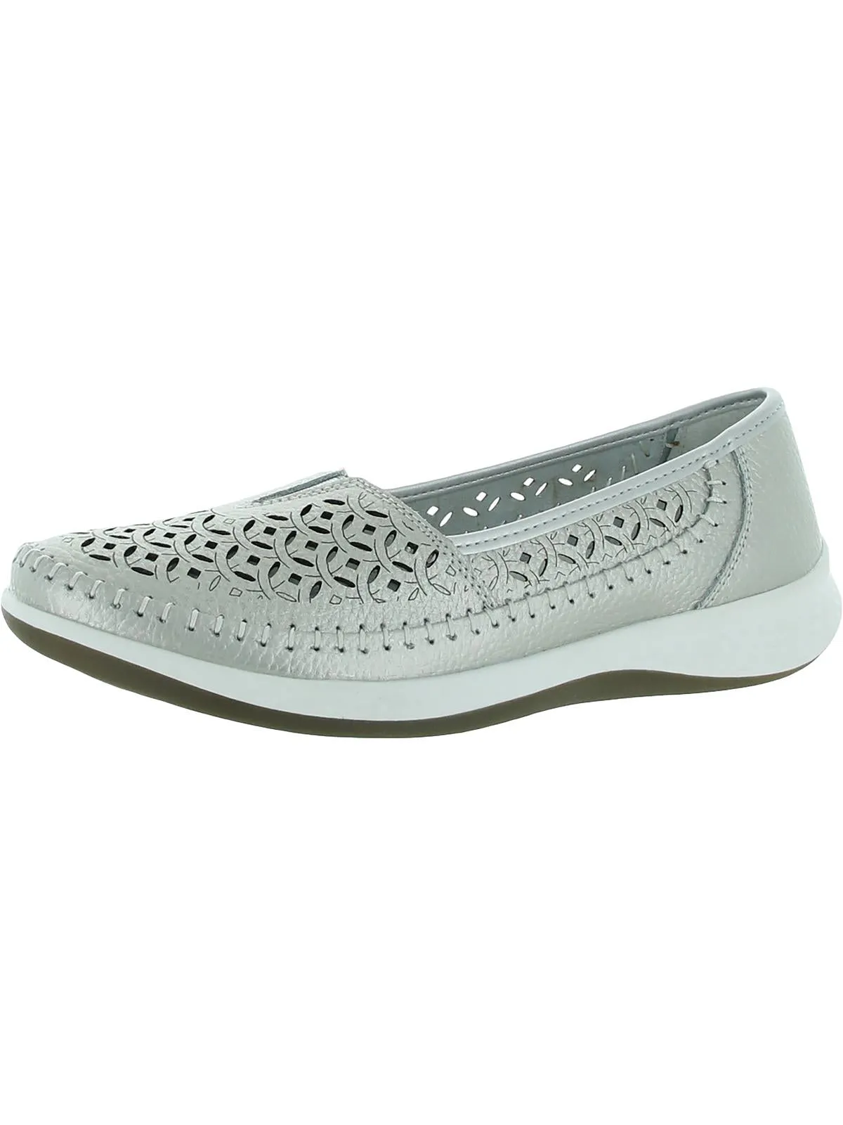 Pansy Womens Leather Slip On Loafers