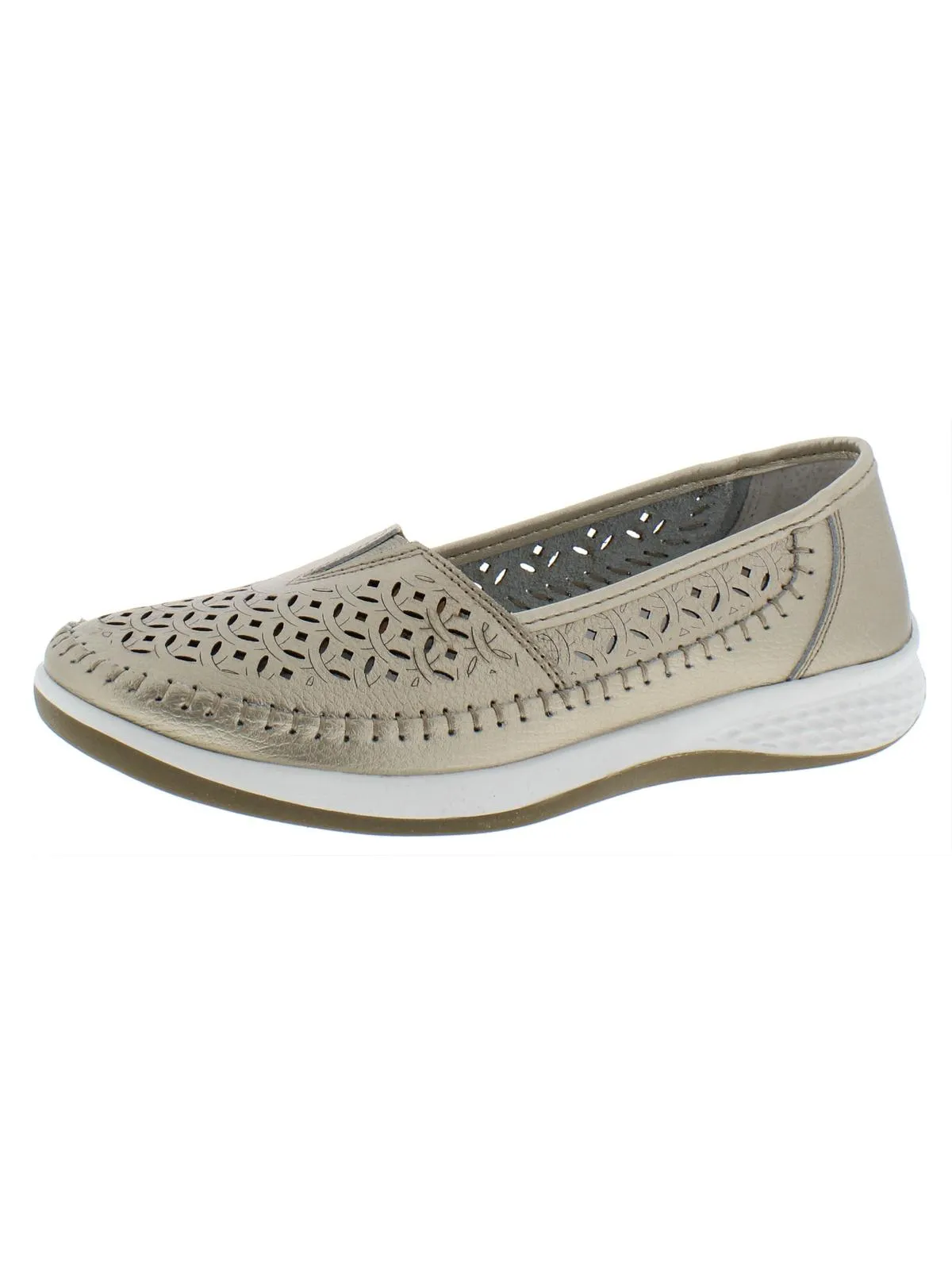 Pansy Womens Leather Slip On Loafers
