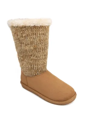 Panthea 2 Womens Faux Suede Knit Winter & Snow Boots