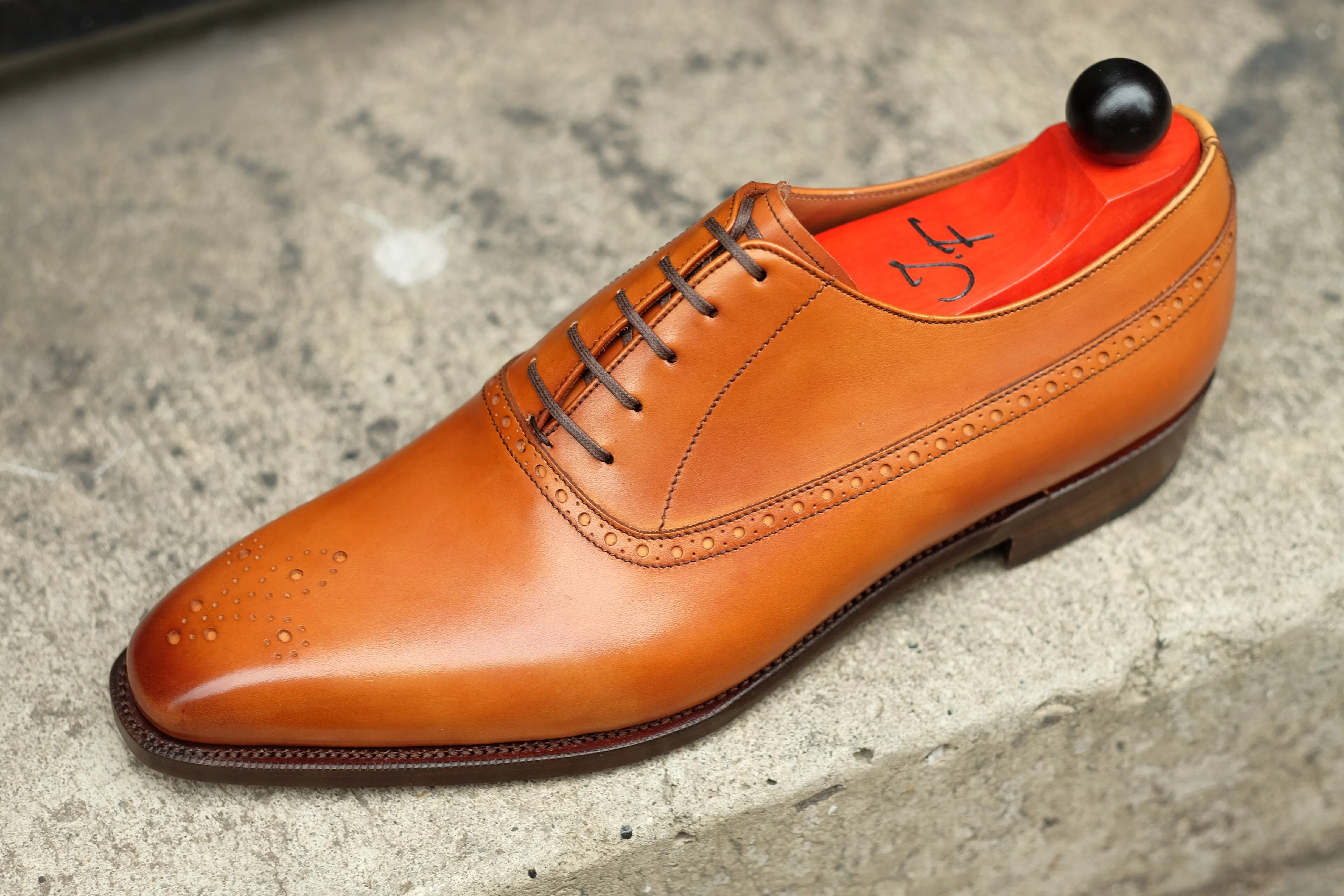 Parkwood - MTO - Golden Burnished Tan Calf - LPB Last - Single Leather Sole
