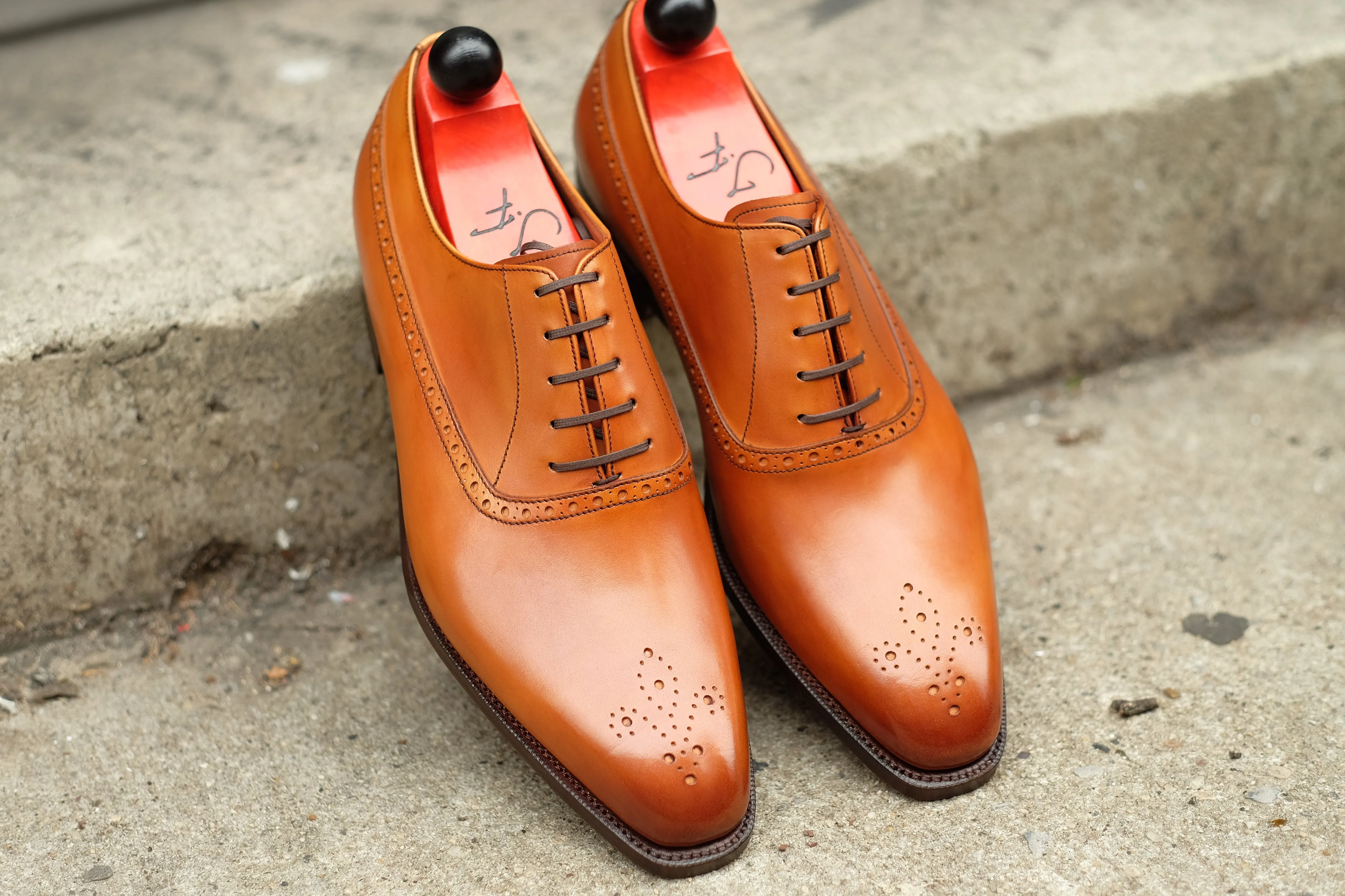 Parkwood - MTO - Golden Burnished Tan Calf - LPB Last - Single Leather Sole