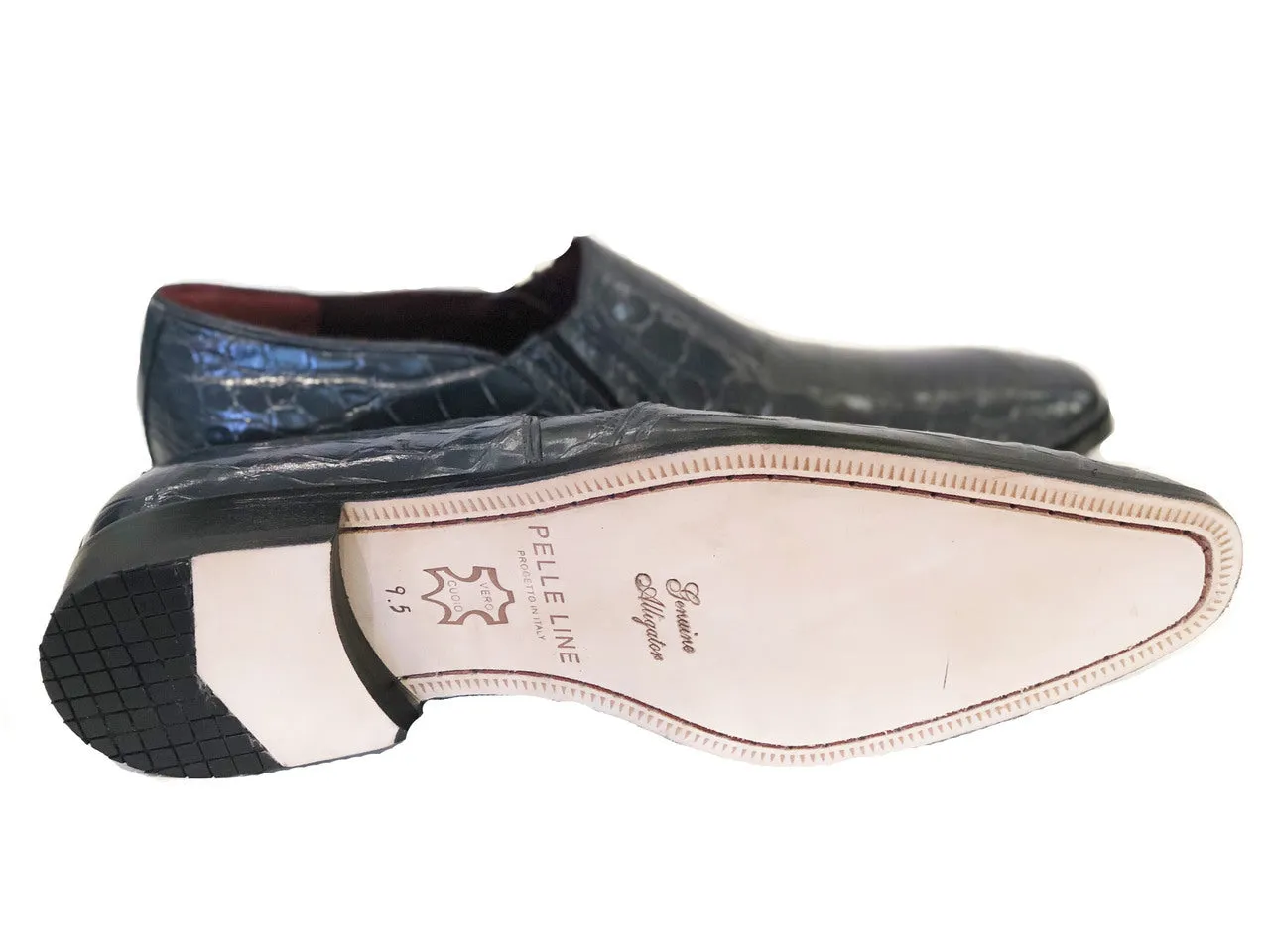 Pelle Exotics "Bellini" Alligator Loafer Grey