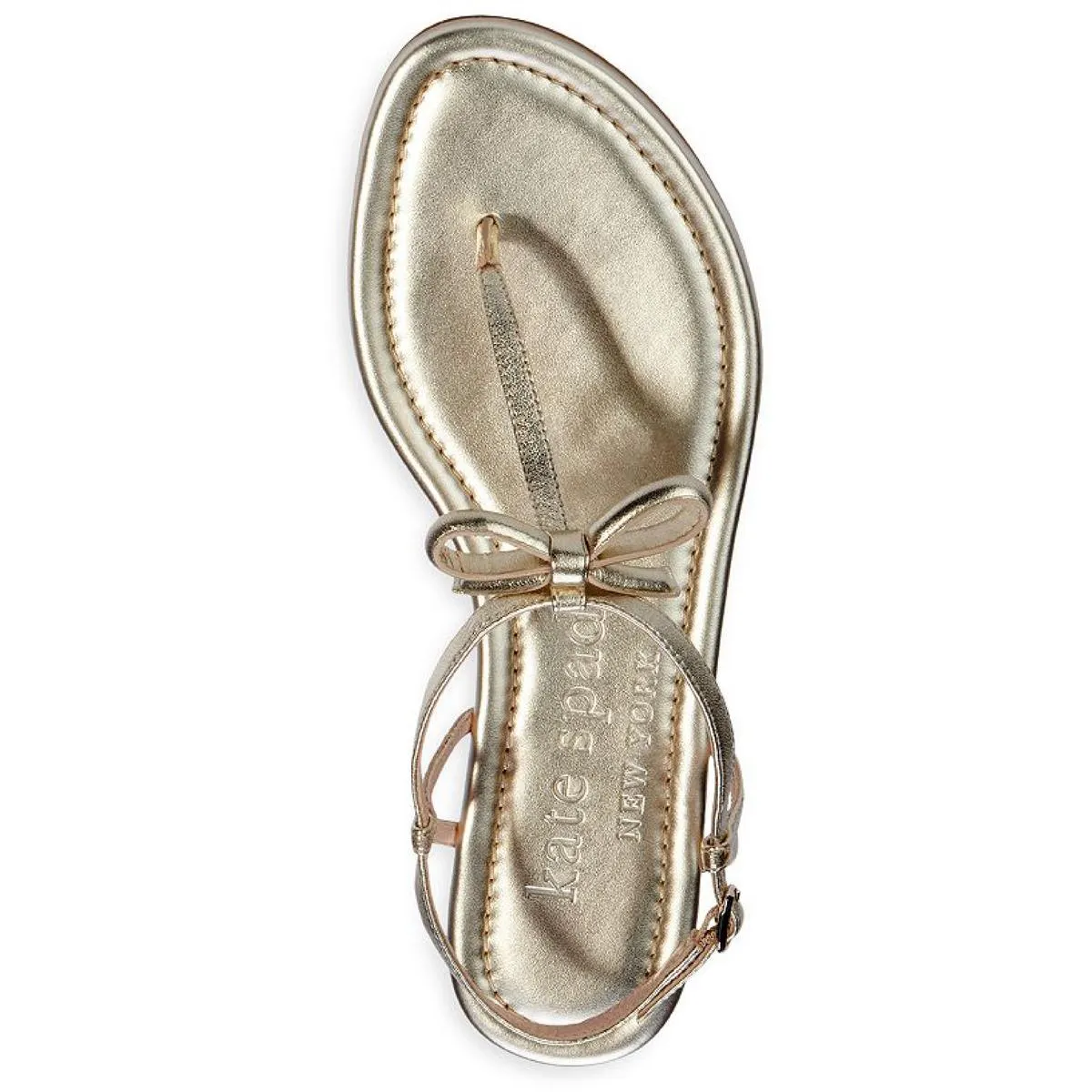 Piazza Womens Leather Metallic Thong Sandals