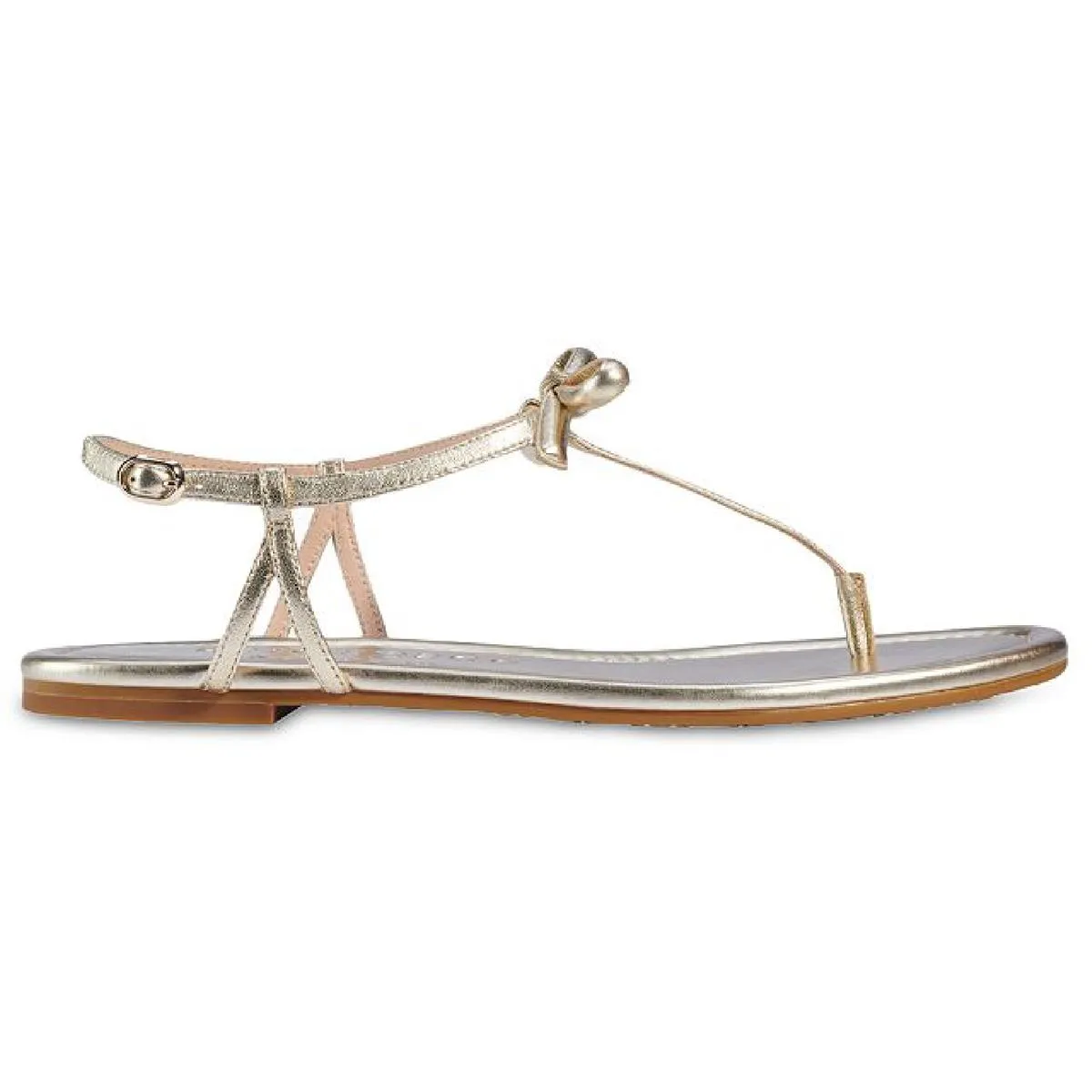 Piazza Womens Leather Metallic Thong Sandals
