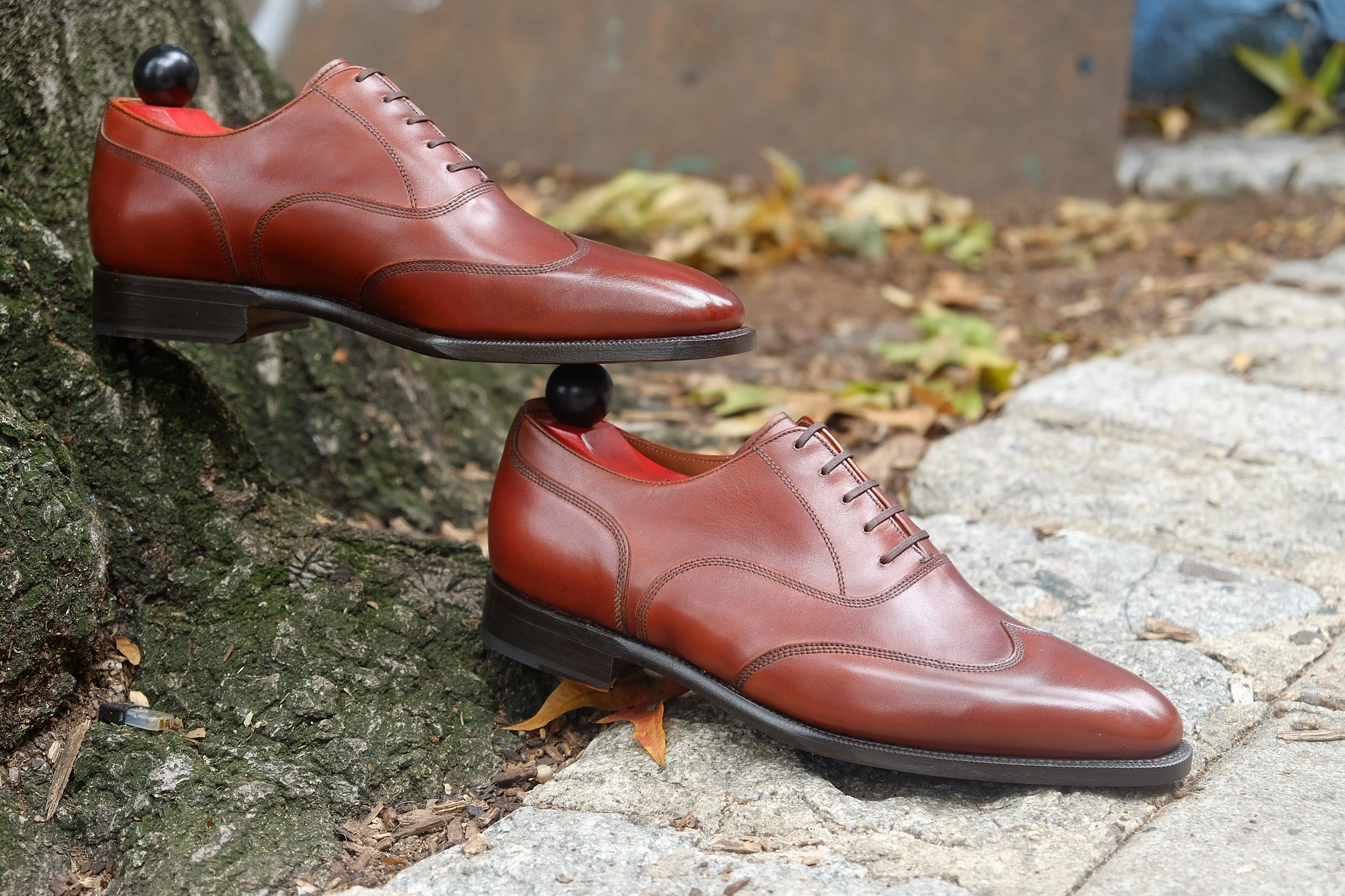 Pullman - MTO - Auburn Calf - LPB Last - Single Leather Sole