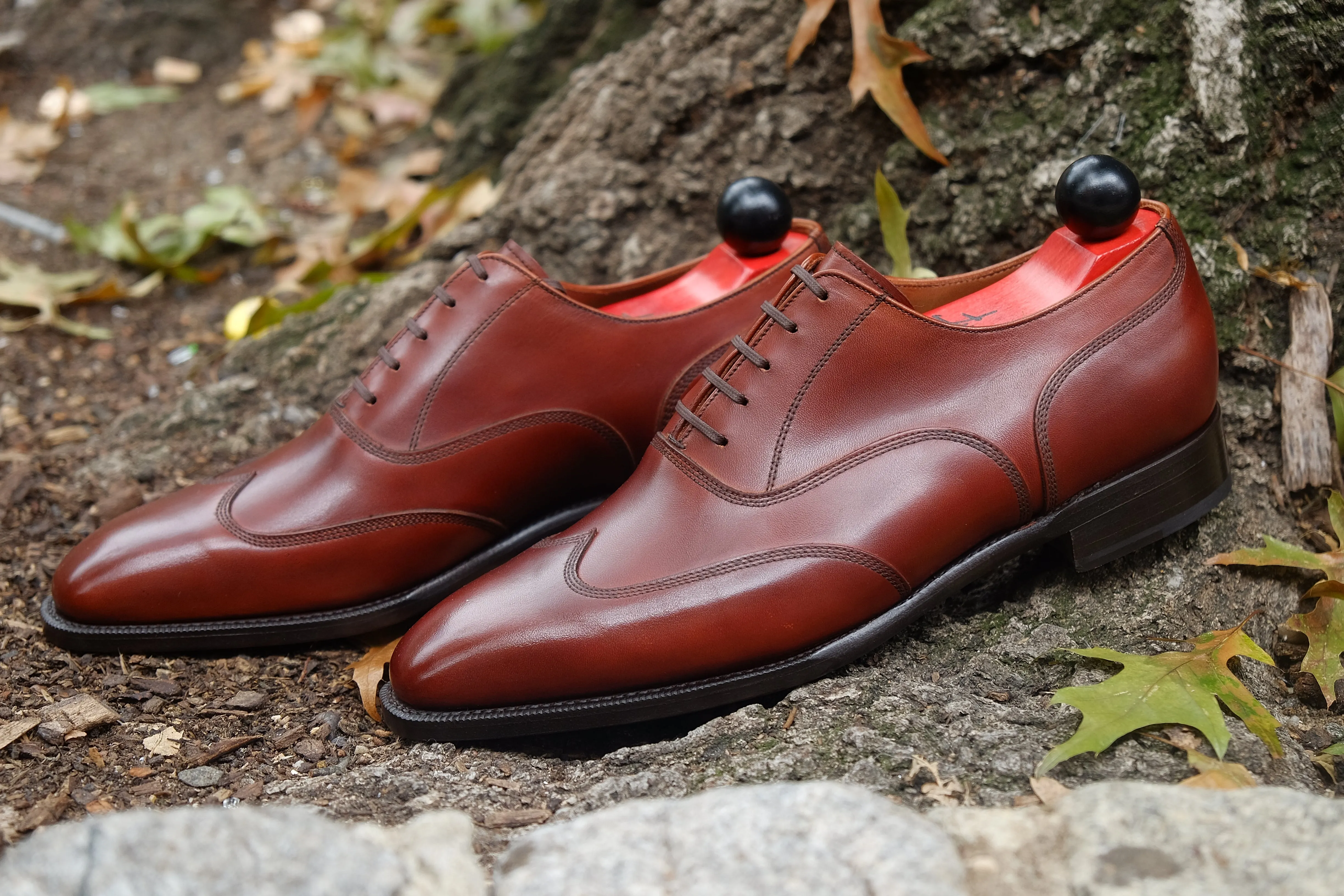 Pullman - MTO - Auburn Calf - LPB Last - Single Leather Sole