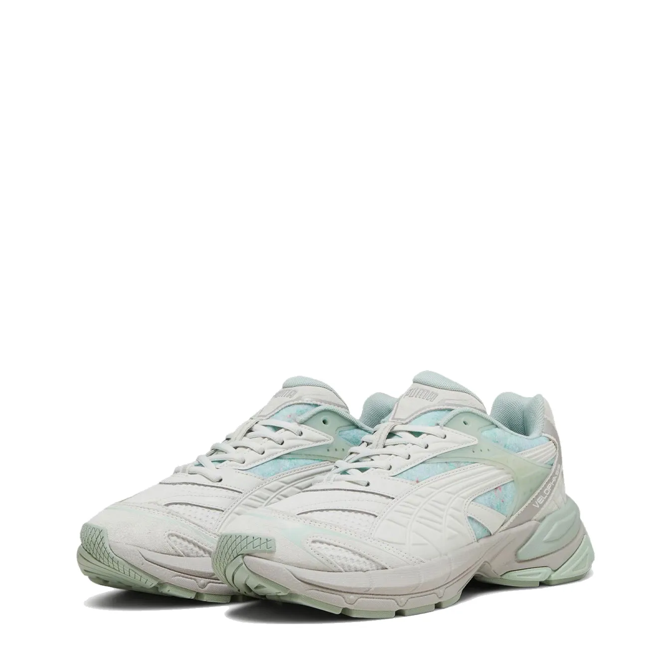 Puma Womens Velophasis Rerooted Trainer Sedate Gray / Green Fog