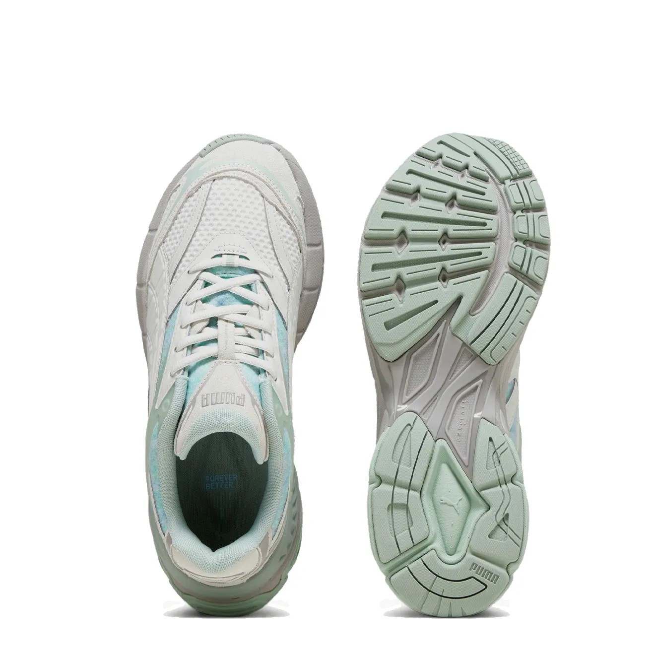 Puma Womens Velophasis Rerooted Trainer Sedate Gray / Green Fog