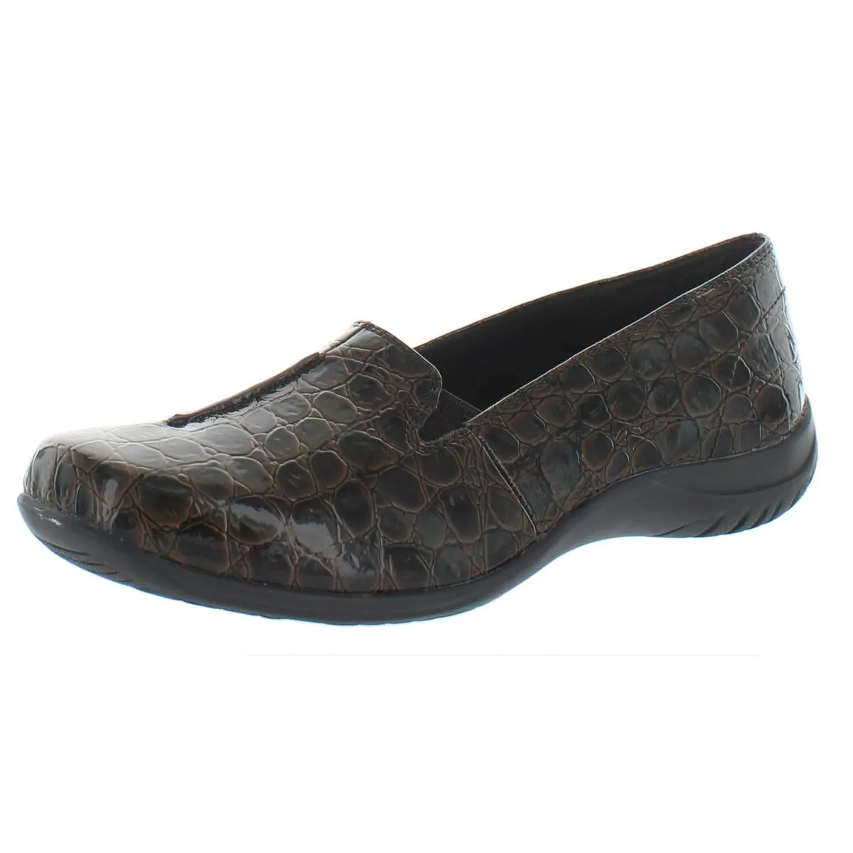 Purpose Womens Patent Embossed Loafers