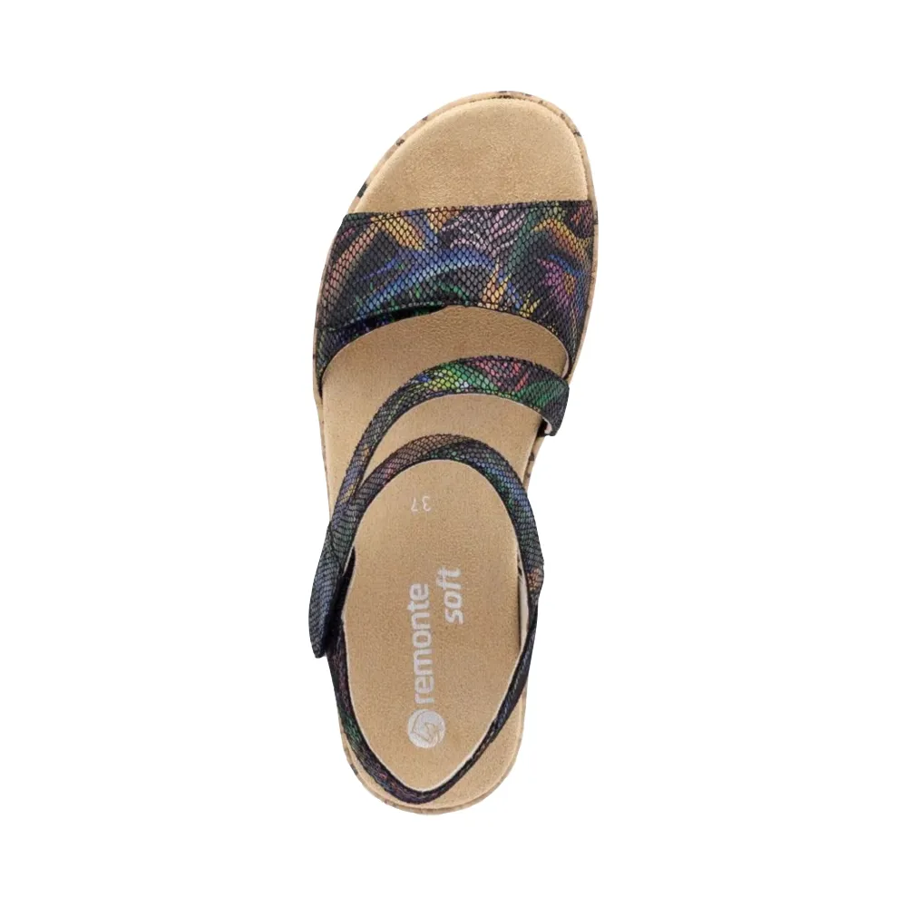 Remonte Women's Jocelyn 60 Sandal in Black Multi
