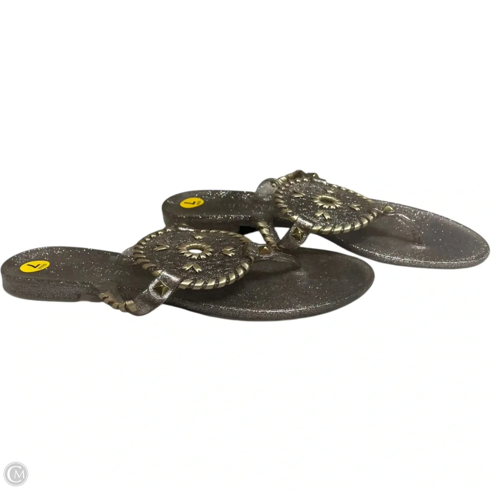 Sandals Designer By Jack Rogers In Gold & Purple, Size: 7