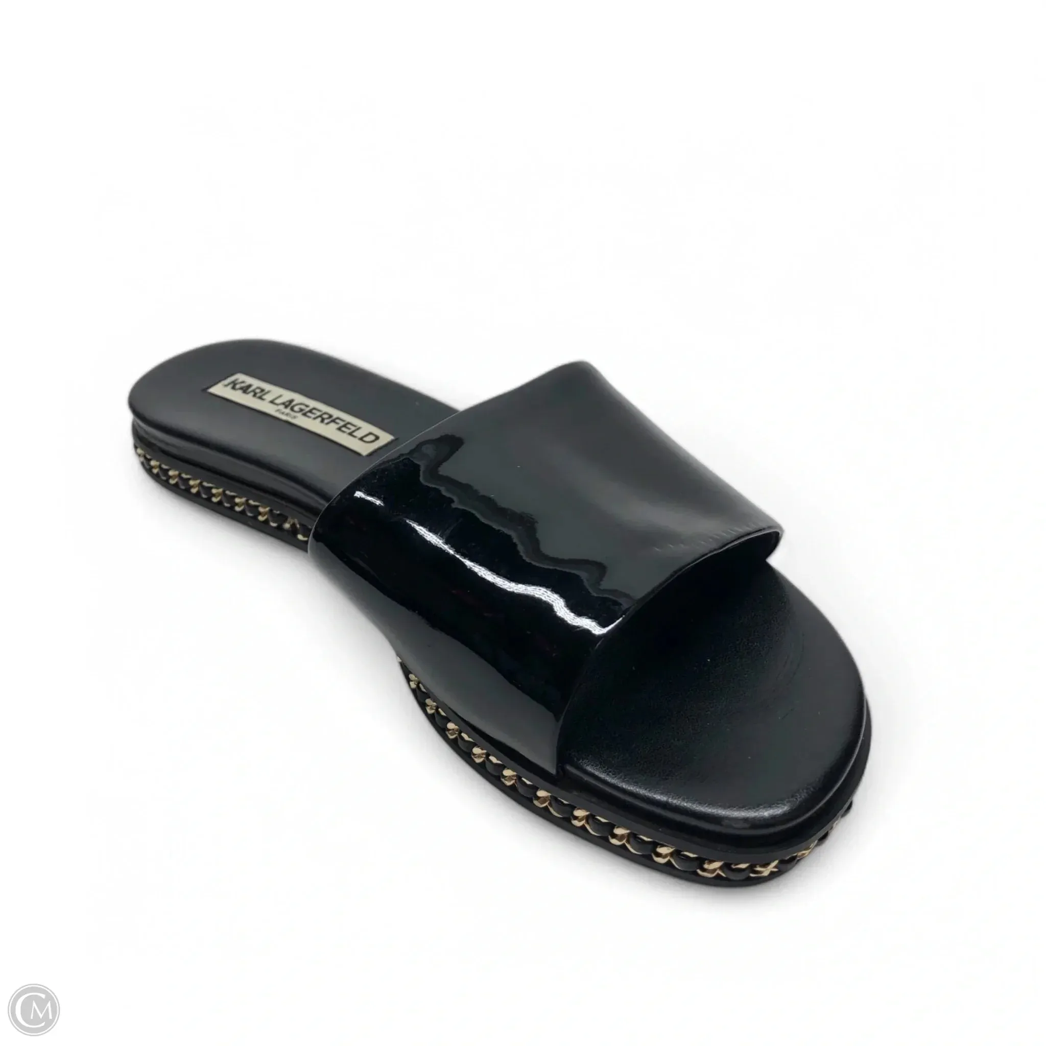 Sandals Designer By Karl Lagerfeld In Black, Size: 7