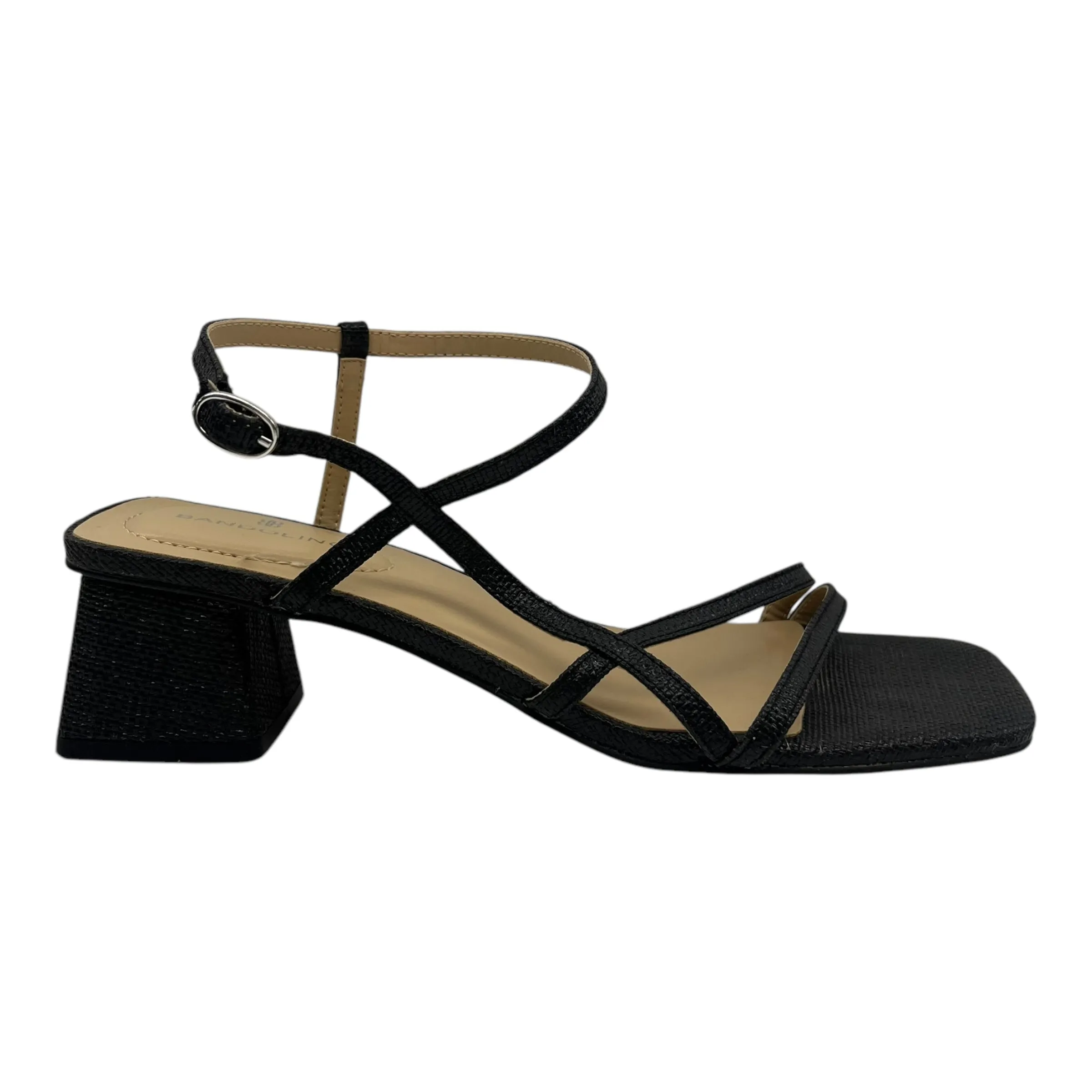 Sandals Heels Block By Bandolino In Black, Size:9.5