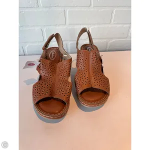 Sandals Heels Wedge By atalina In Brown, Size: 8.5