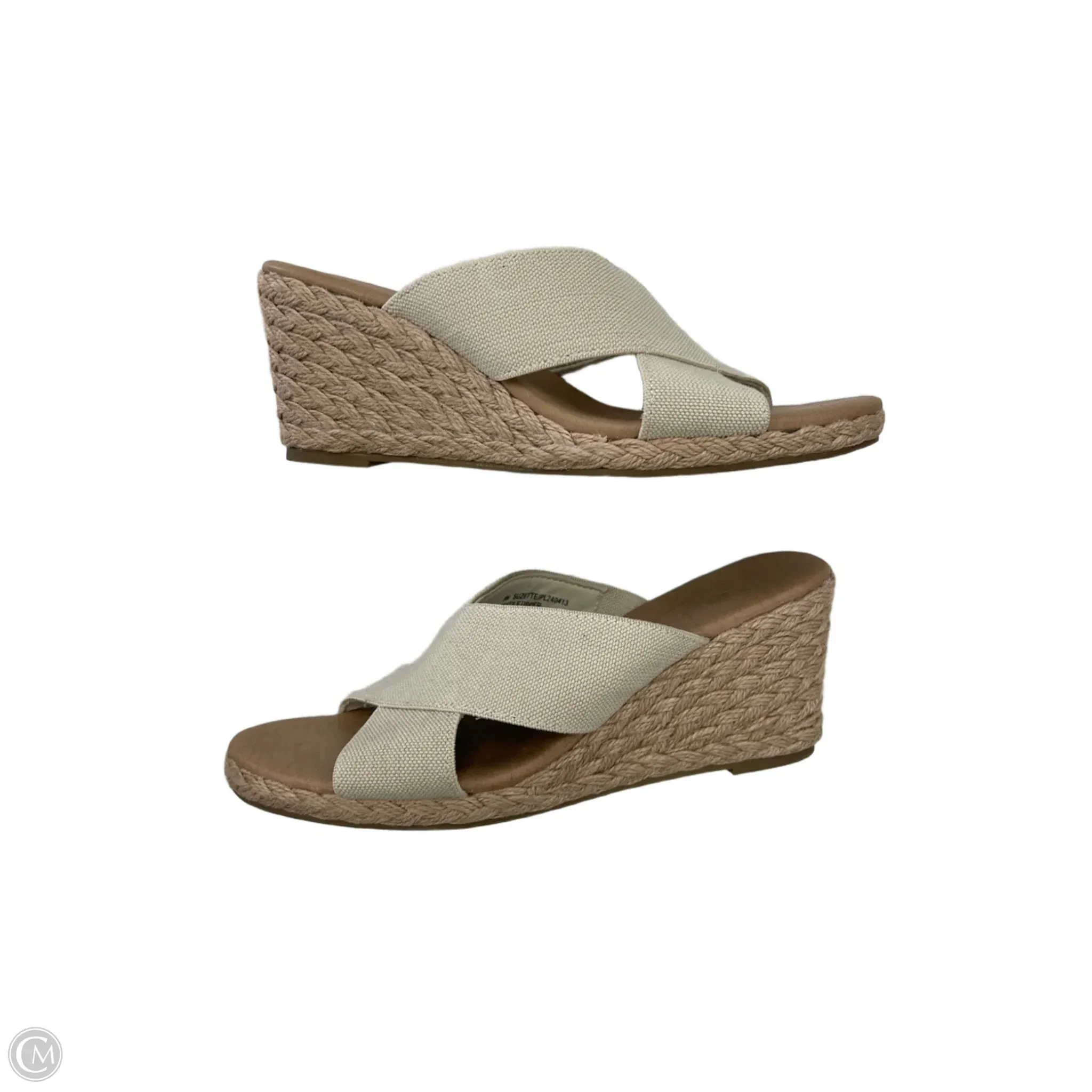 Sandals Heels Wedge By Tommy Bahama In Tan, Size: 9