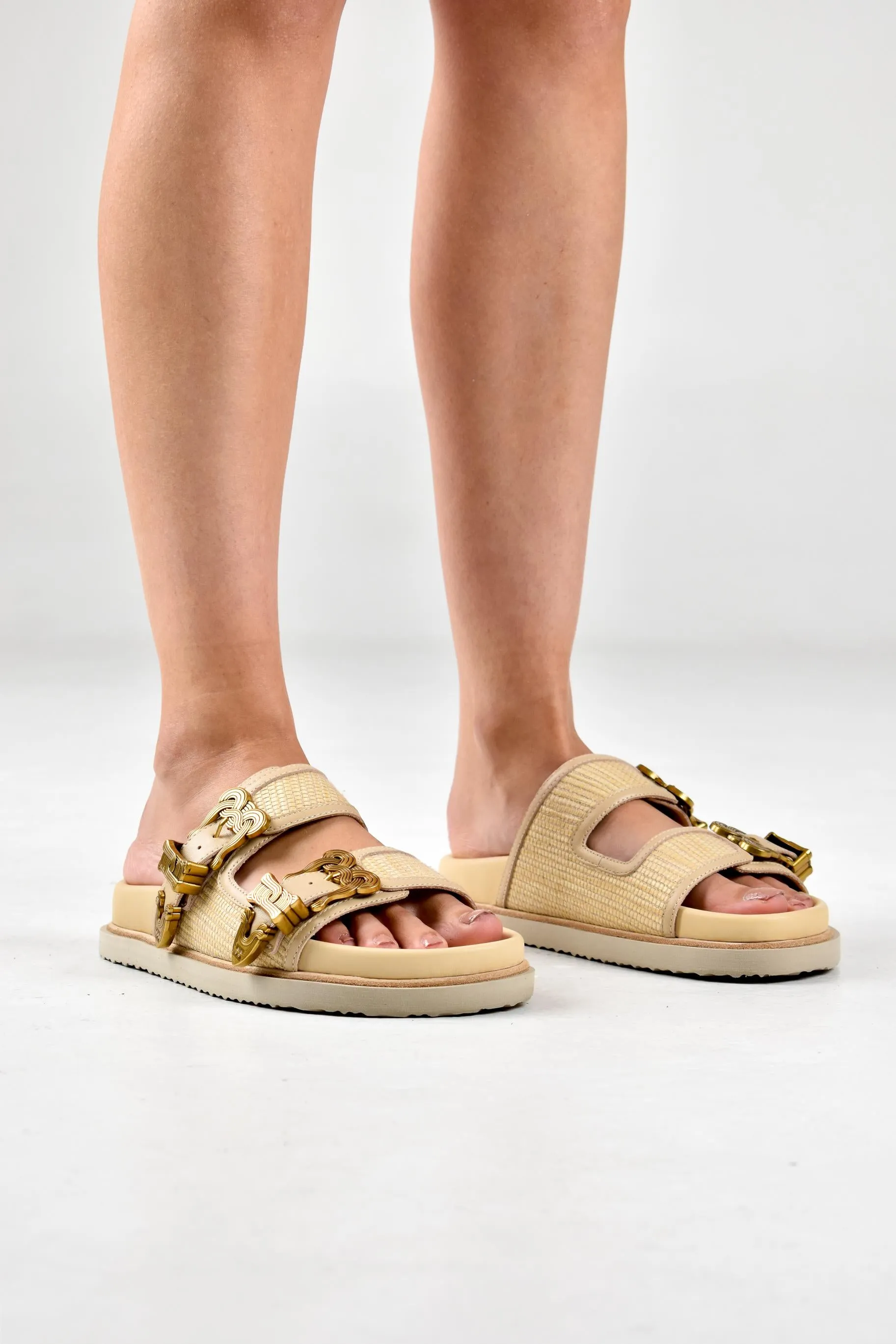 Scribe Footbed Natural Woven/Gold