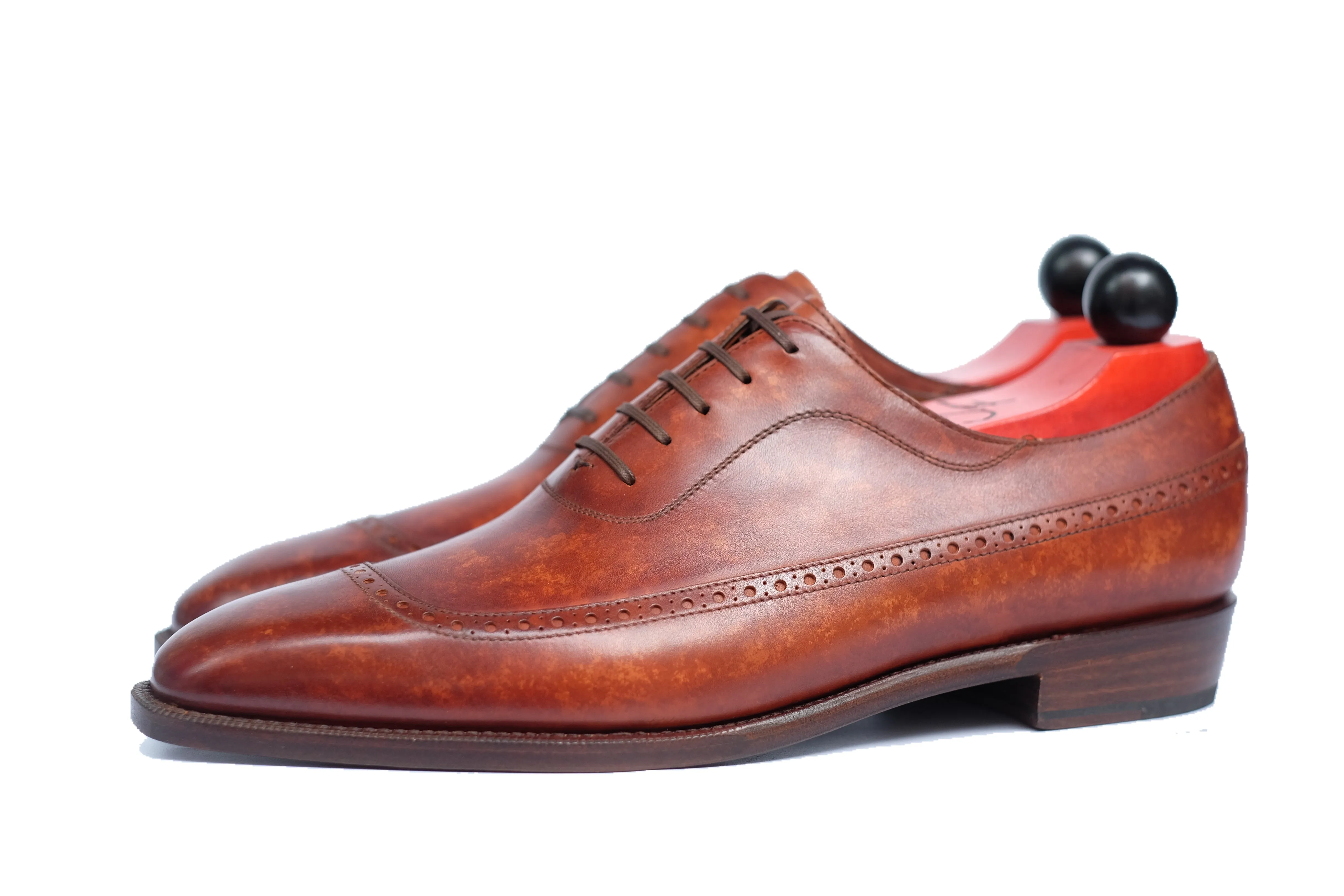 Sebastien - MTO - Gold Marble Patina - LPB Last - Single Leather Sole
