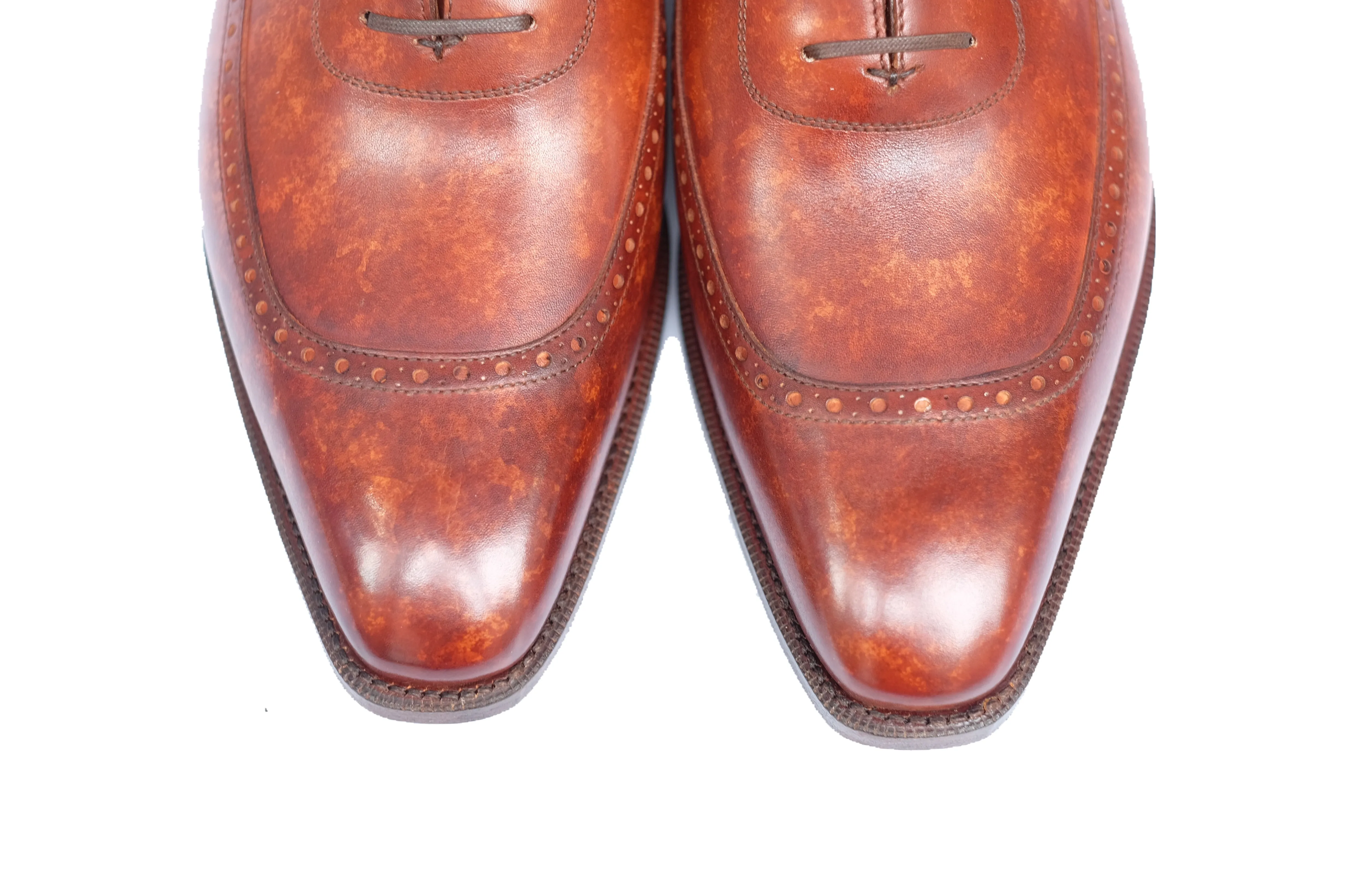 Sebastien - MTO - Gold Marble Patina - LPB Last - Single Leather Sole
