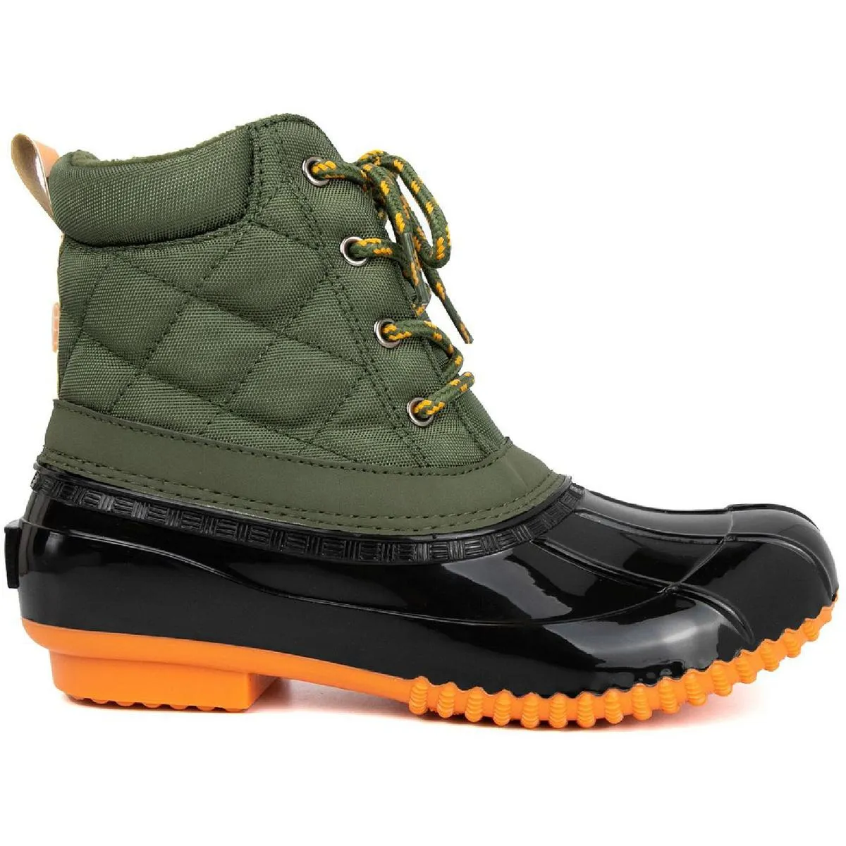 Skippy Womens Lace-Up Quilted Rain Boots
