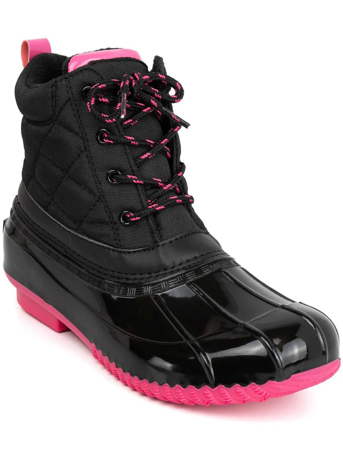 Skippy Womens Lace-Up Quilted Rain Boots