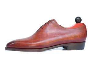 Skyway - MTO - Gold Marble Patina (Burnished) - LPB Last - Single Leather Sole
