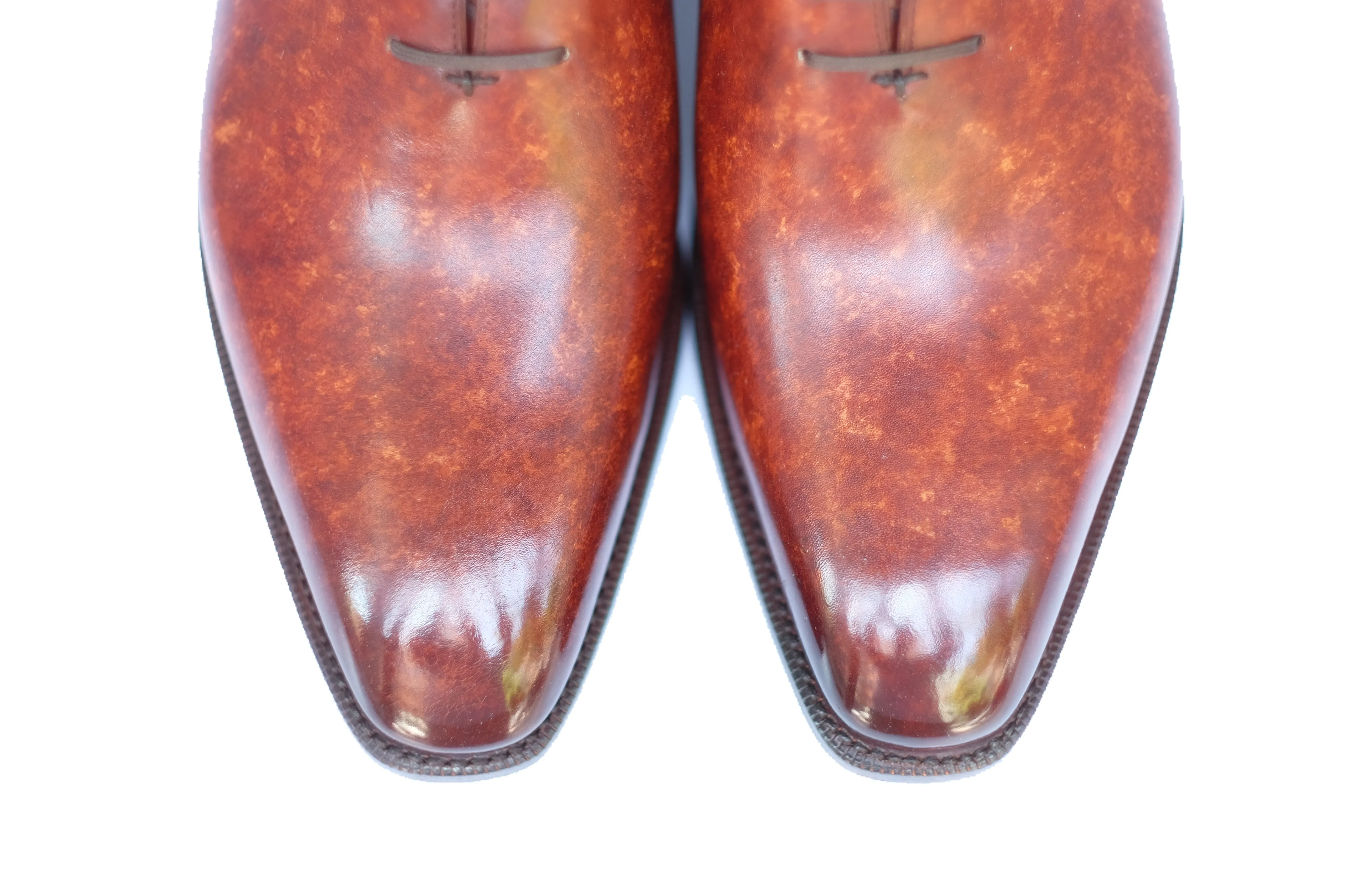 Skyway - MTO - Gold Marble Patina (Burnished) - LPB Last - Single Leather Sole