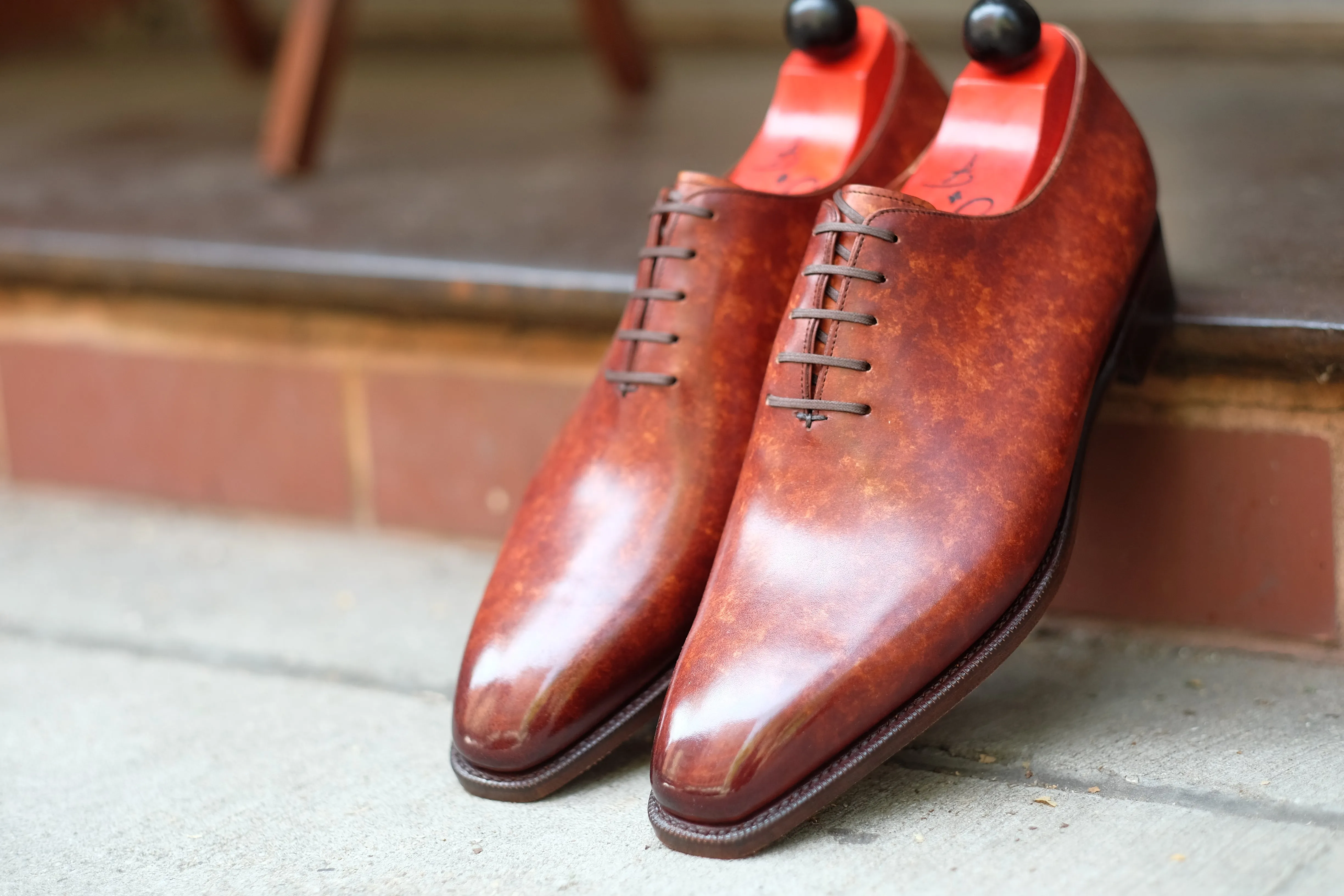 Skyway - MTO - Gold Marble Patina (Burnished) - LPB Last - Single Leather Sole