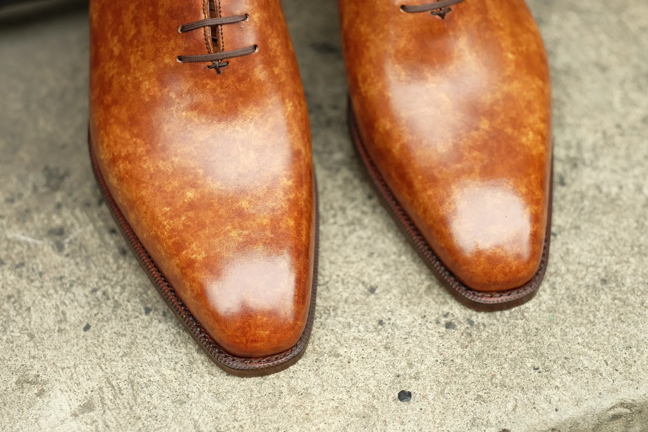 Skyway - MTO - Hazel Marble Patina - LPB Last - Single Leather Sole