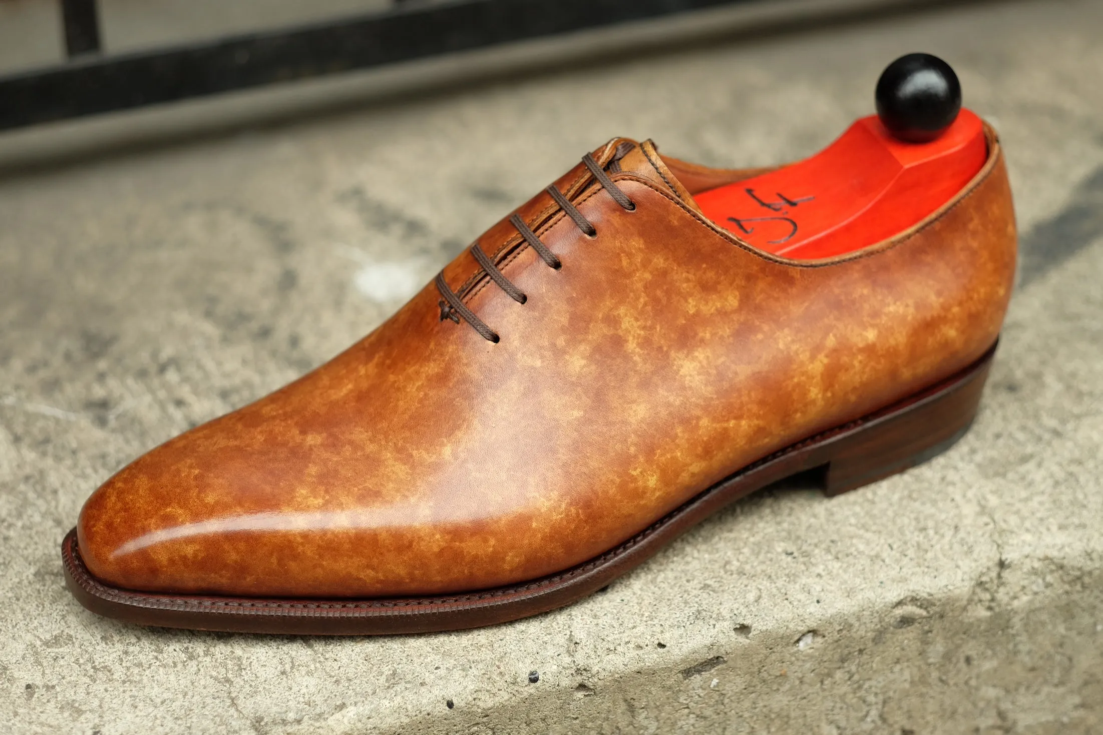 Skyway - MTO - Hazel Marble Patina - LPB Last - Single Leather Sole