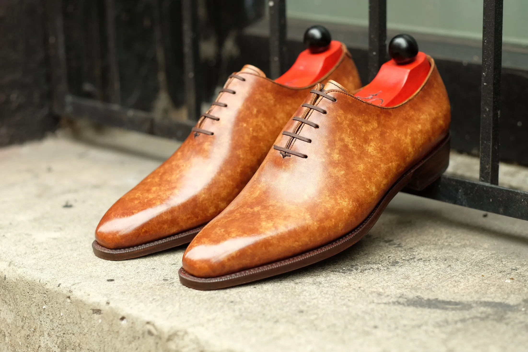 Skyway - MTO - Hazel Marble Patina - LPB Last - Single Leather Sole
