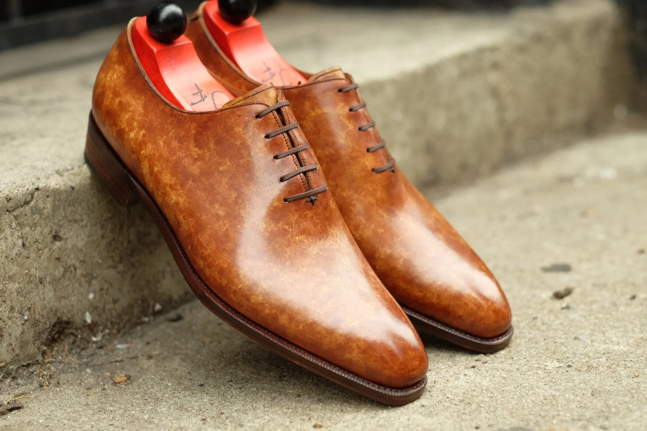 Skyway - MTO - Hazel Marble Patina - LPB Last - Single Leather Sole