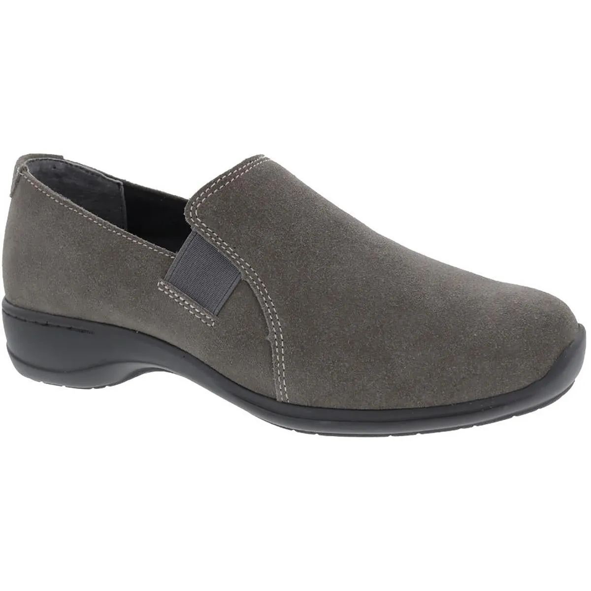 Slide In Womens Suede Flat Loafers