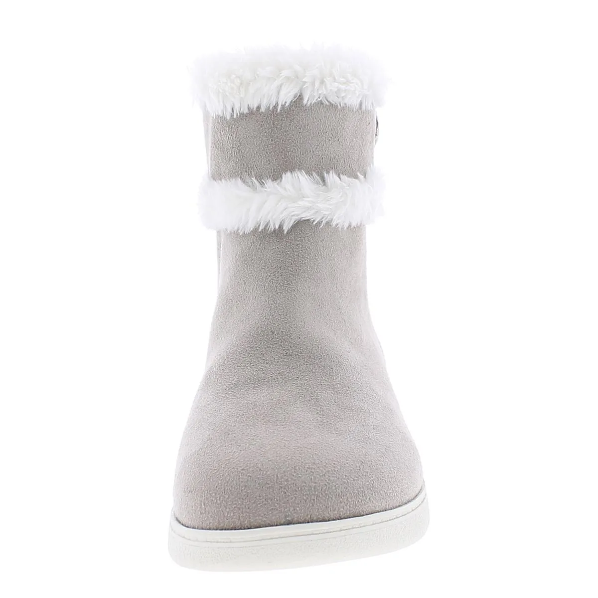 Snowy2 Womens Faux Fur Slip On Winter Boots