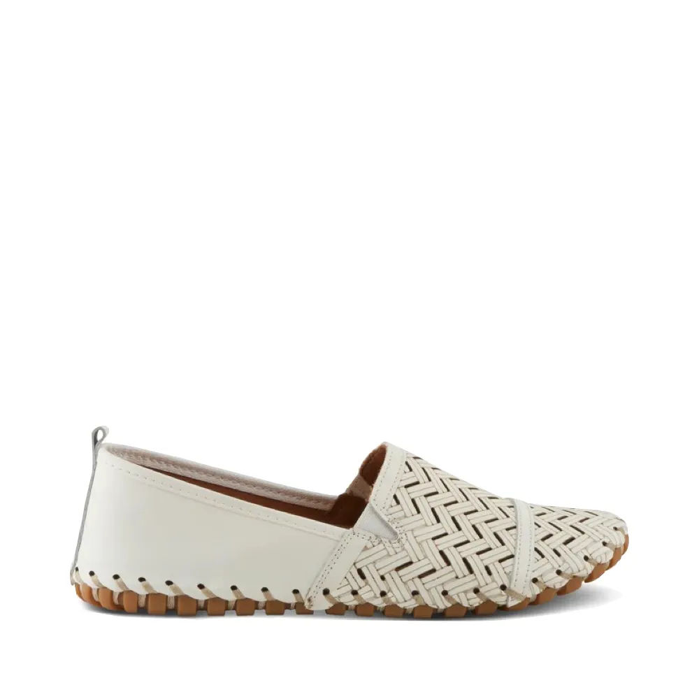 Spring Step Women's Kapri Slip On Flat in White
