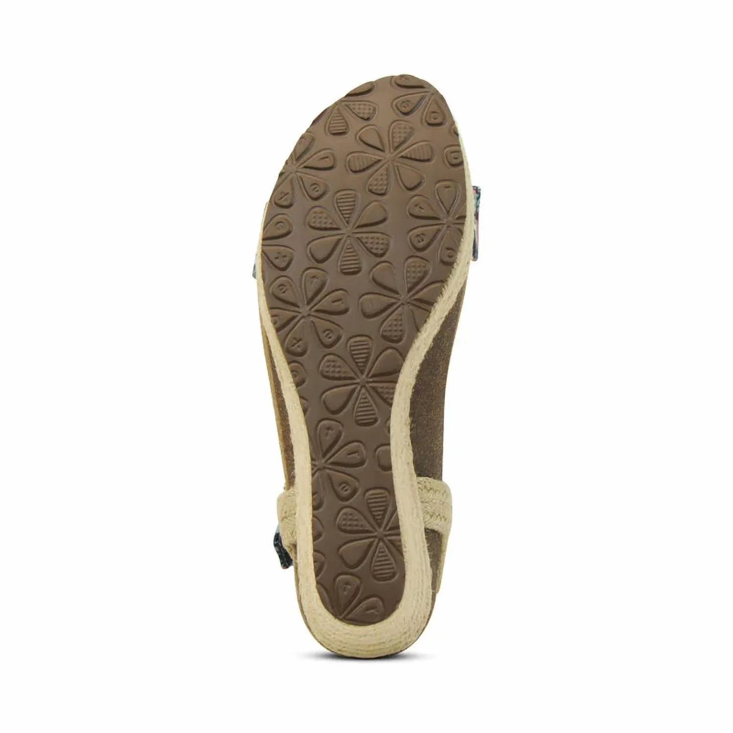 Sydney Quarter Strap Espadrille Wedge In Floral Suede