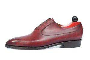 Tacoma - MTO - Burgundy Marble Patina - LPB Last - Single  Leather Sole